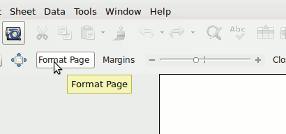 Format Page Libreoffice calc